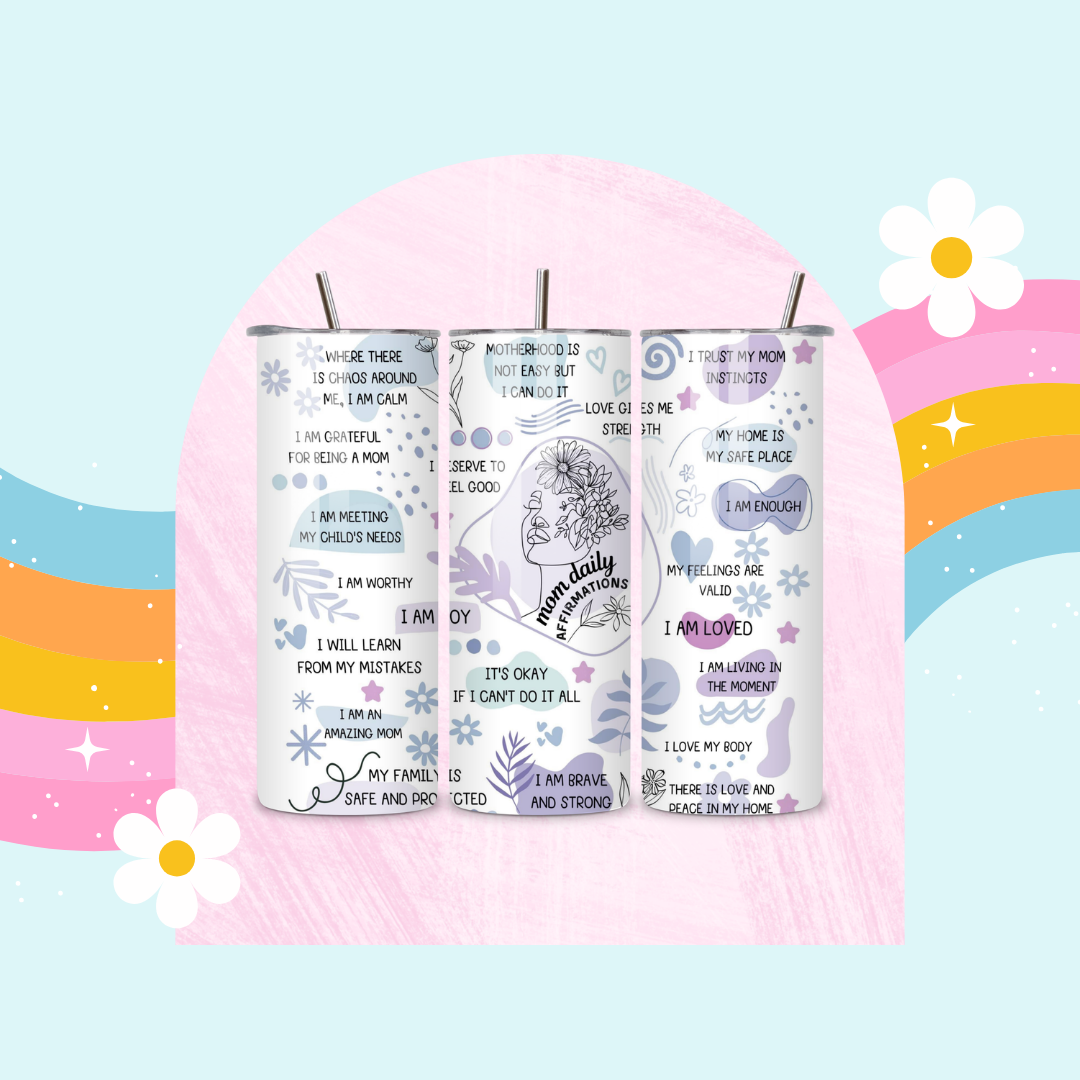 Mom daily affirmations drinks tumbler