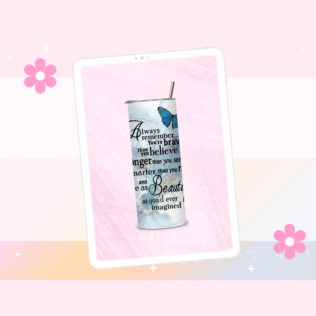 Always remember drinks tumbler (blue)