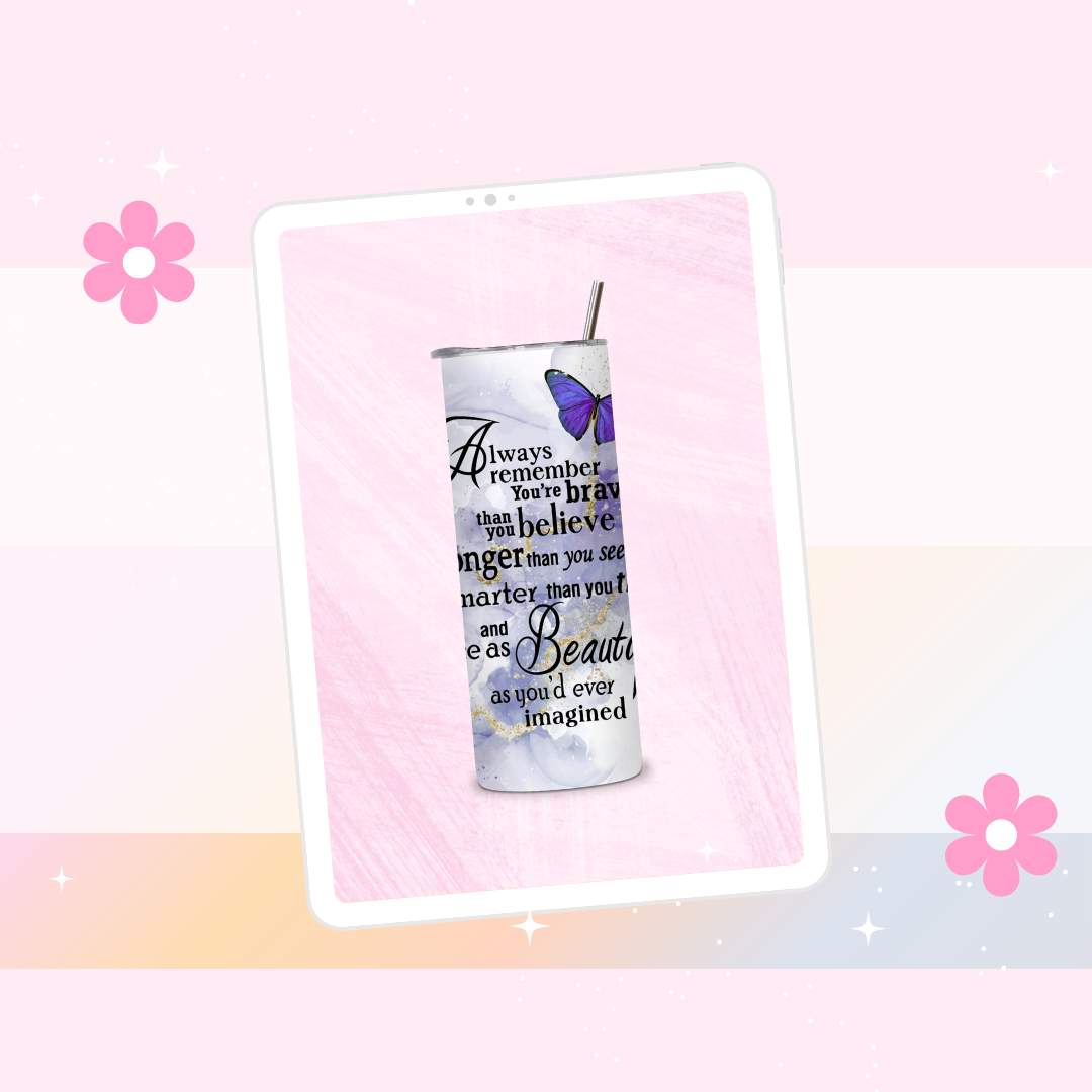 Always remember drinks tumbler (purple)