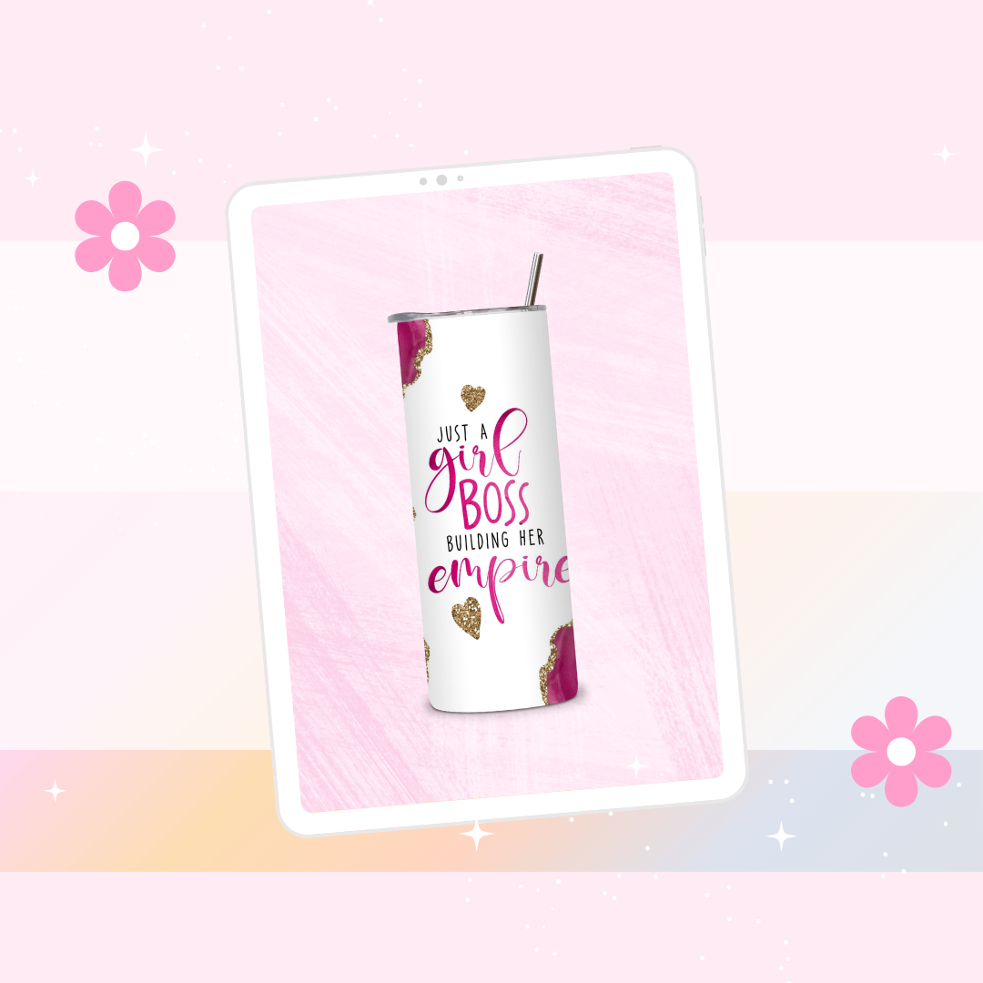 Girl boss drinks tumbler