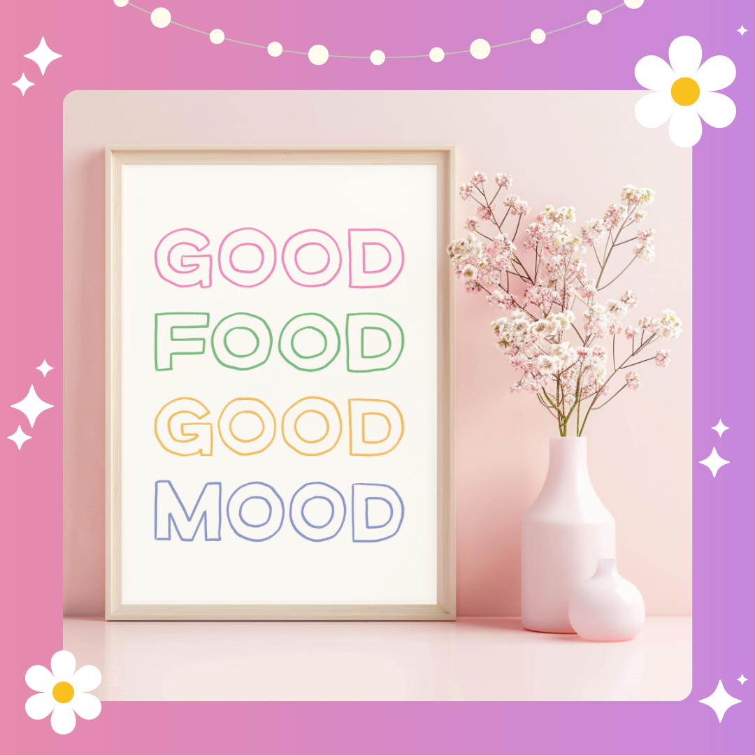 Good food good mood Art Print
