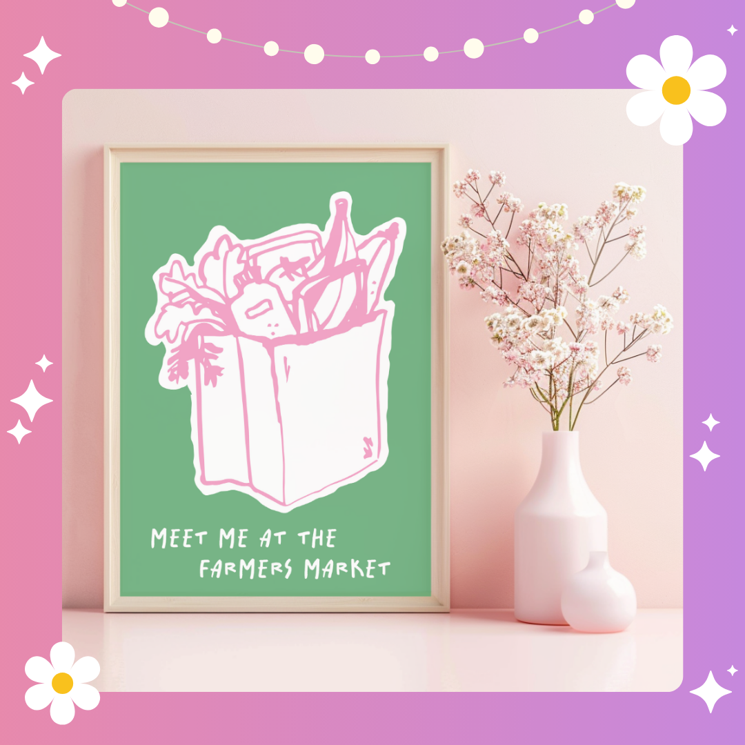 Farmers market Art Print
