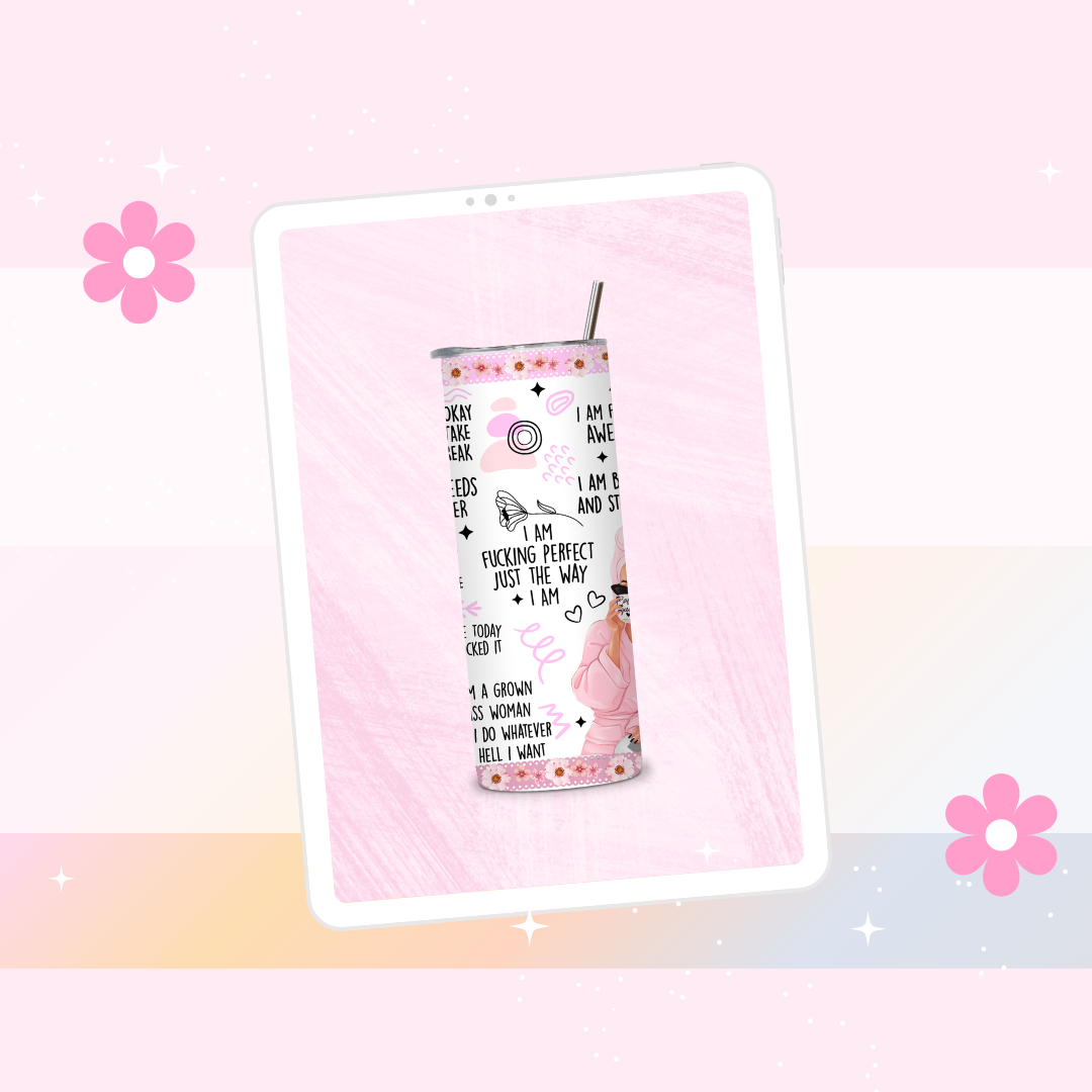 Sweary affirmations drinks tumbler