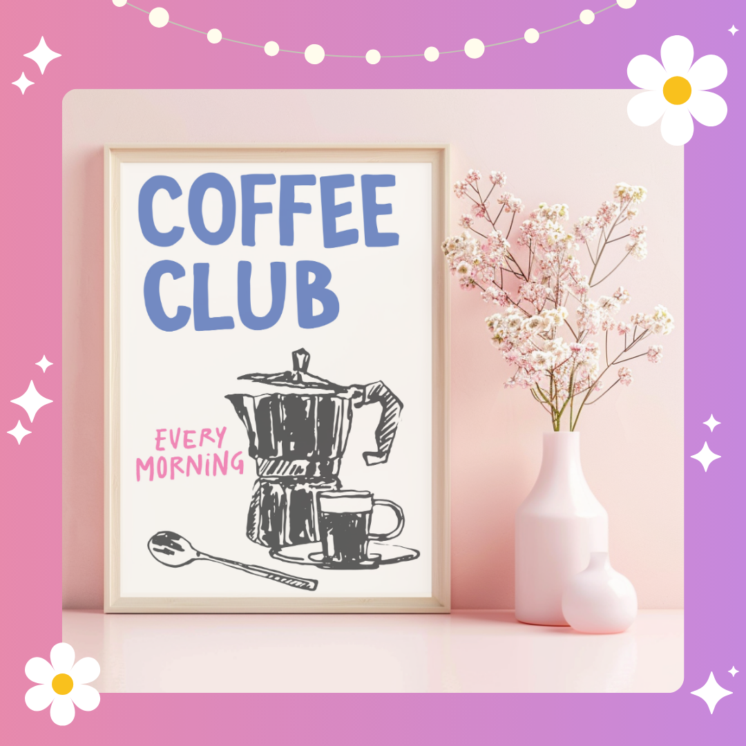 Coffee club Art Print