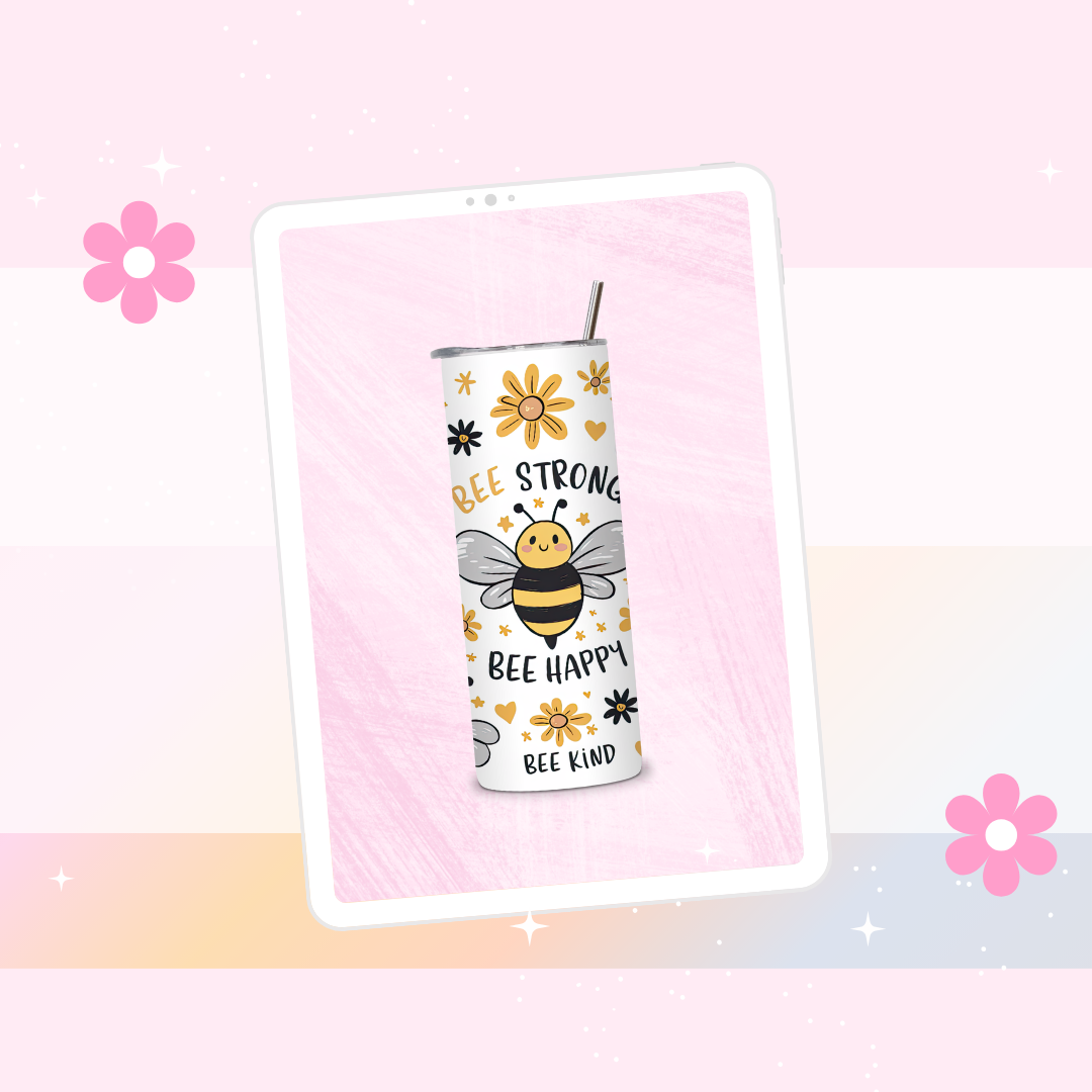 Bee happy drinks tumbler