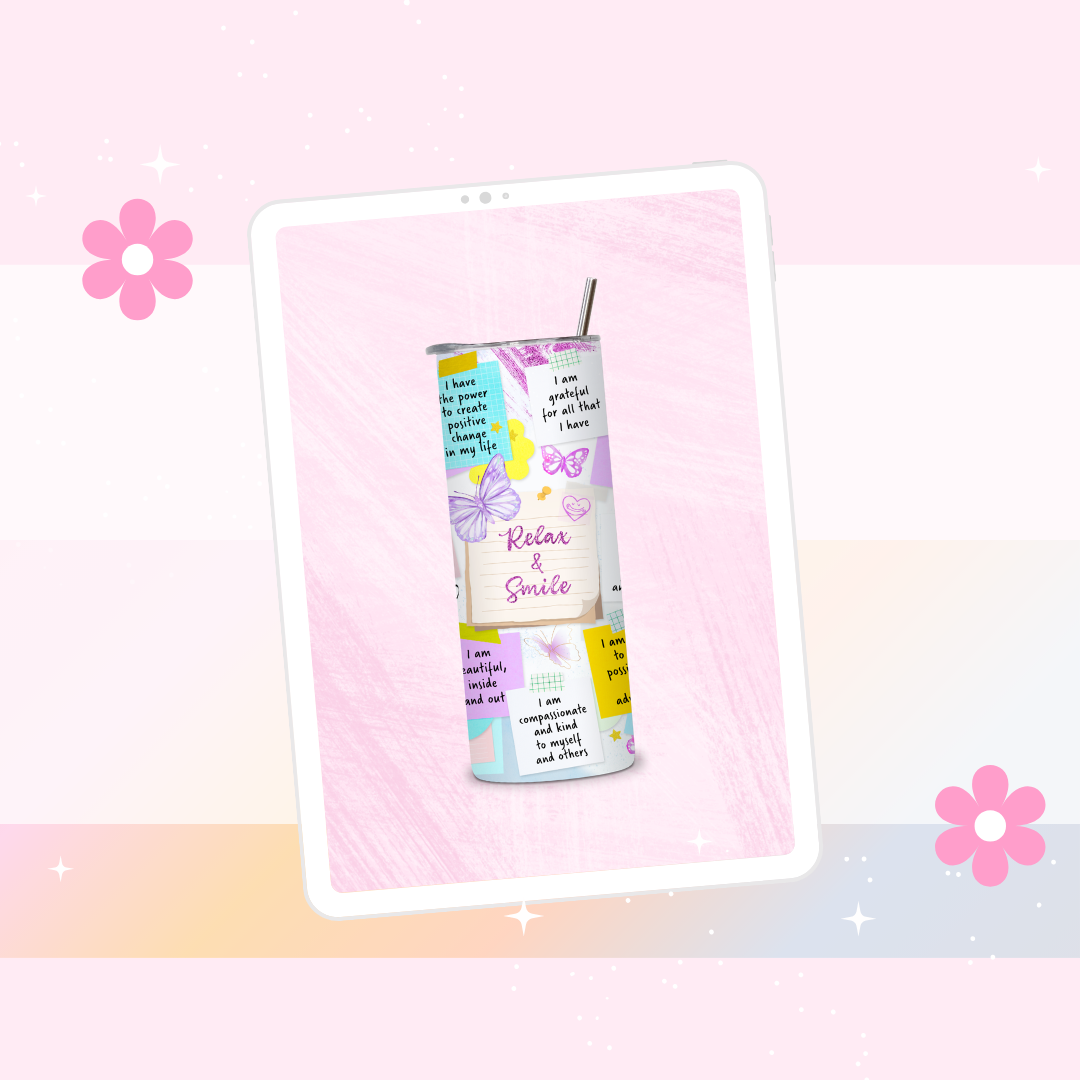 Relax and Smile drinks tumbler