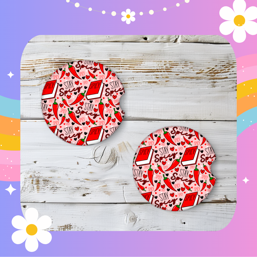 Stay spicy coasters (pack of two)