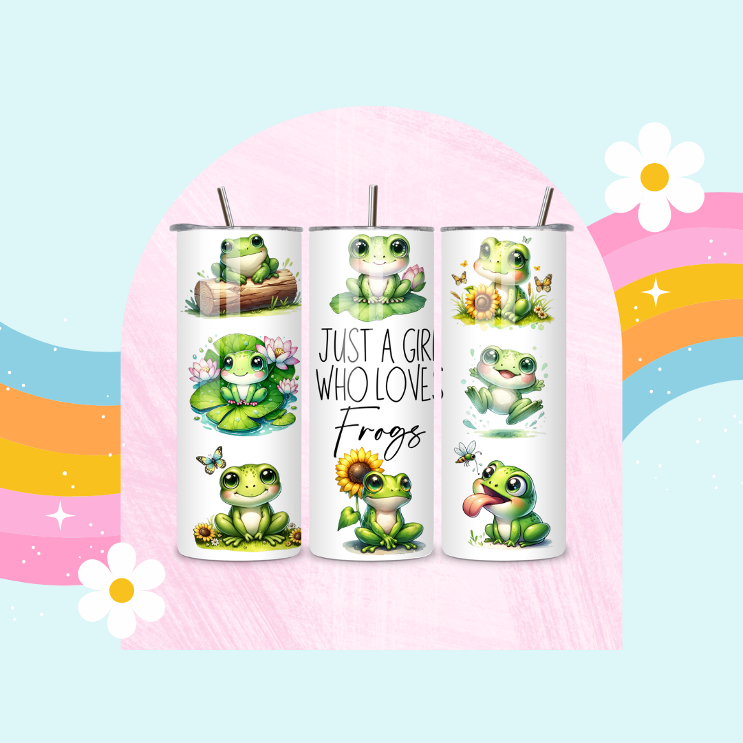 Just a girl who loves frogs drinks tumbler