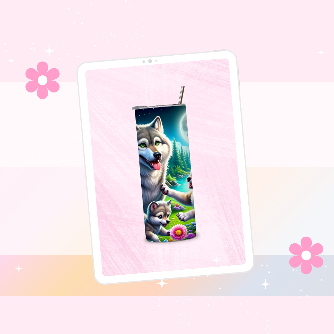 Wolf pack drinks tumbler