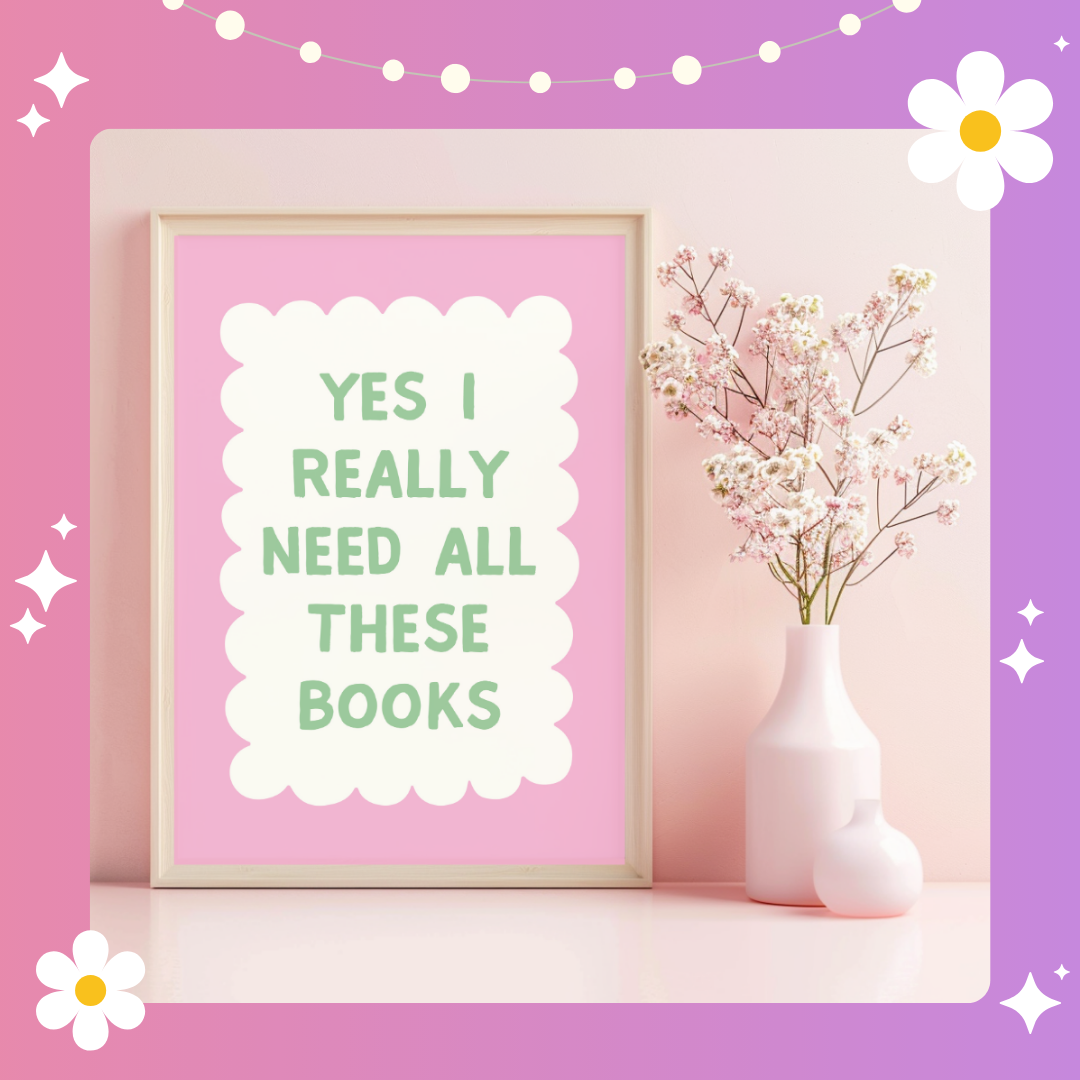 Yes I Really need all these books Art Print