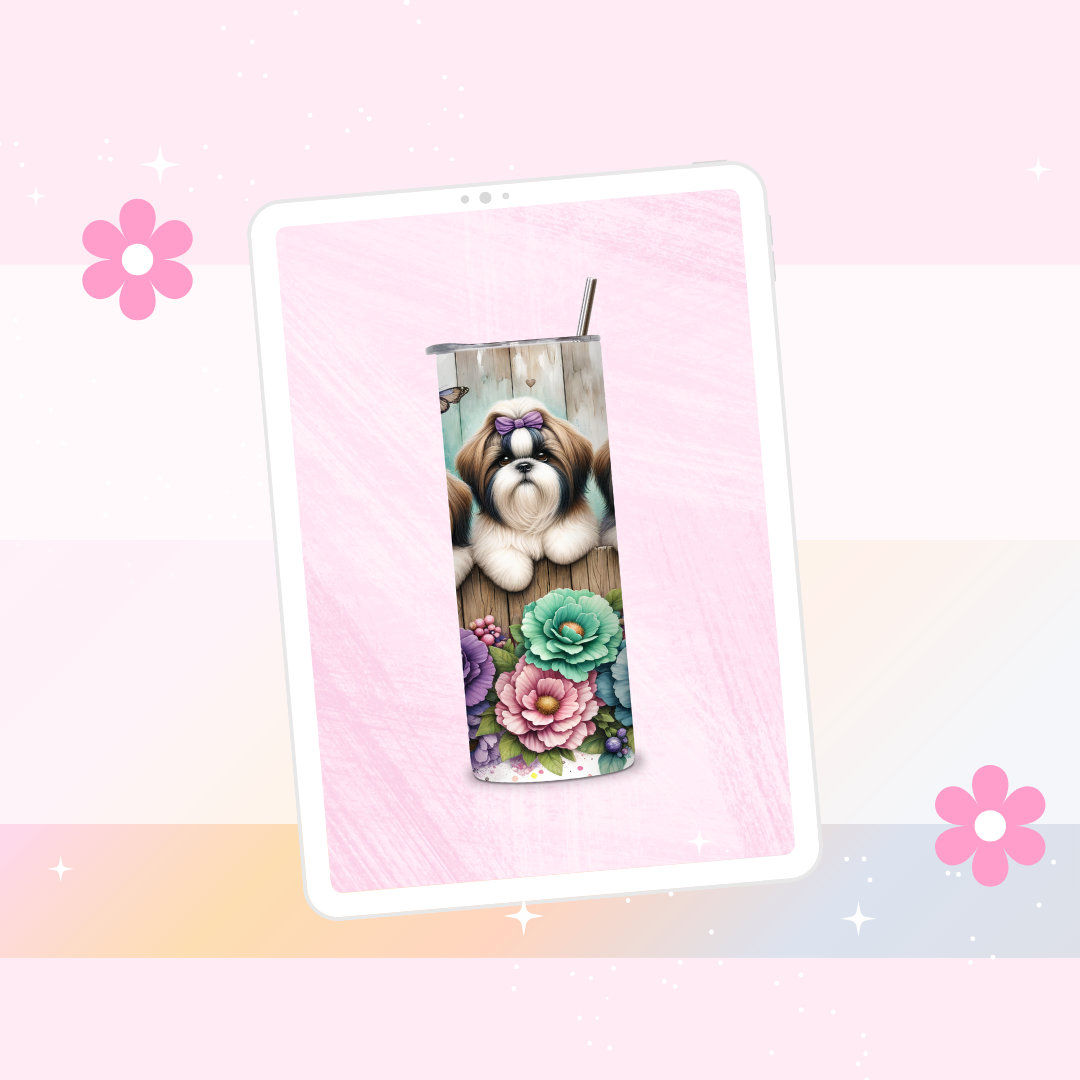 Shihtzu drinks tumbler