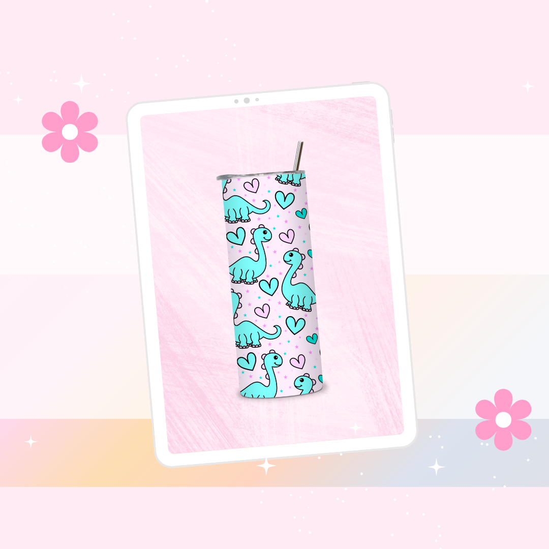 Dinosaur drinks tumbler