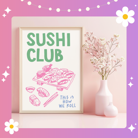 Sushi club Art Print