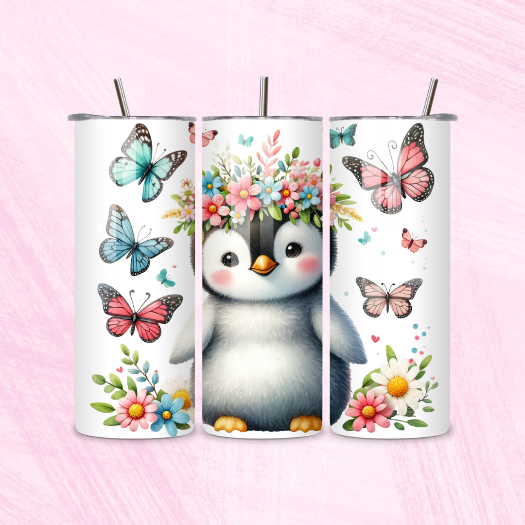 Penguin drinks tumbler