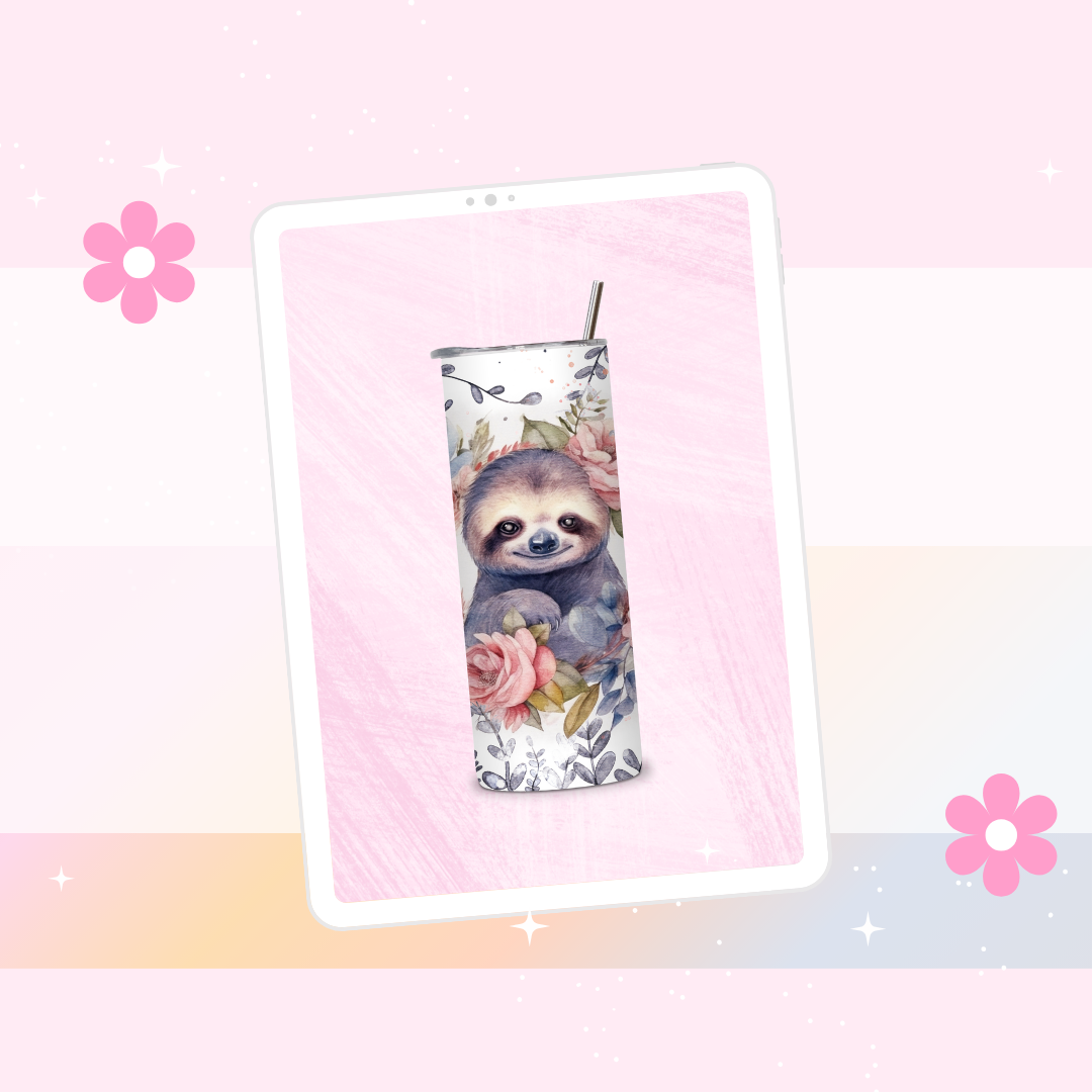 Sloth drinks tumbler