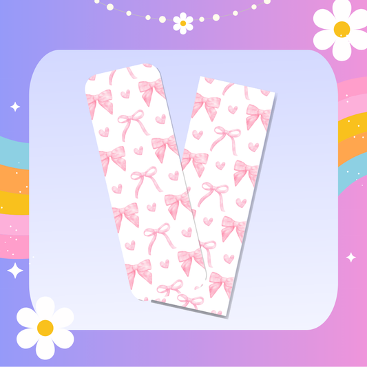 Pink bows bookmark