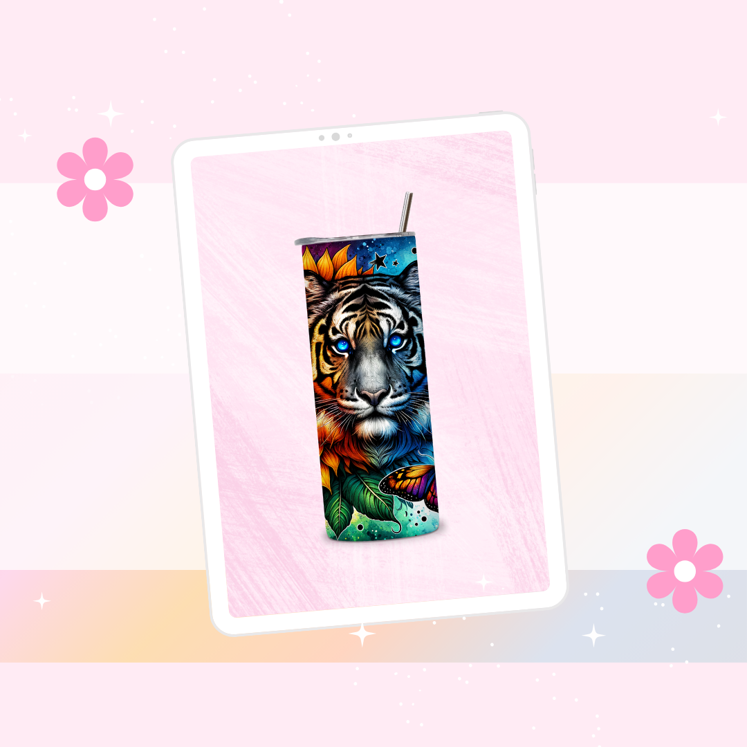 Night and day Lion drinks tumbler