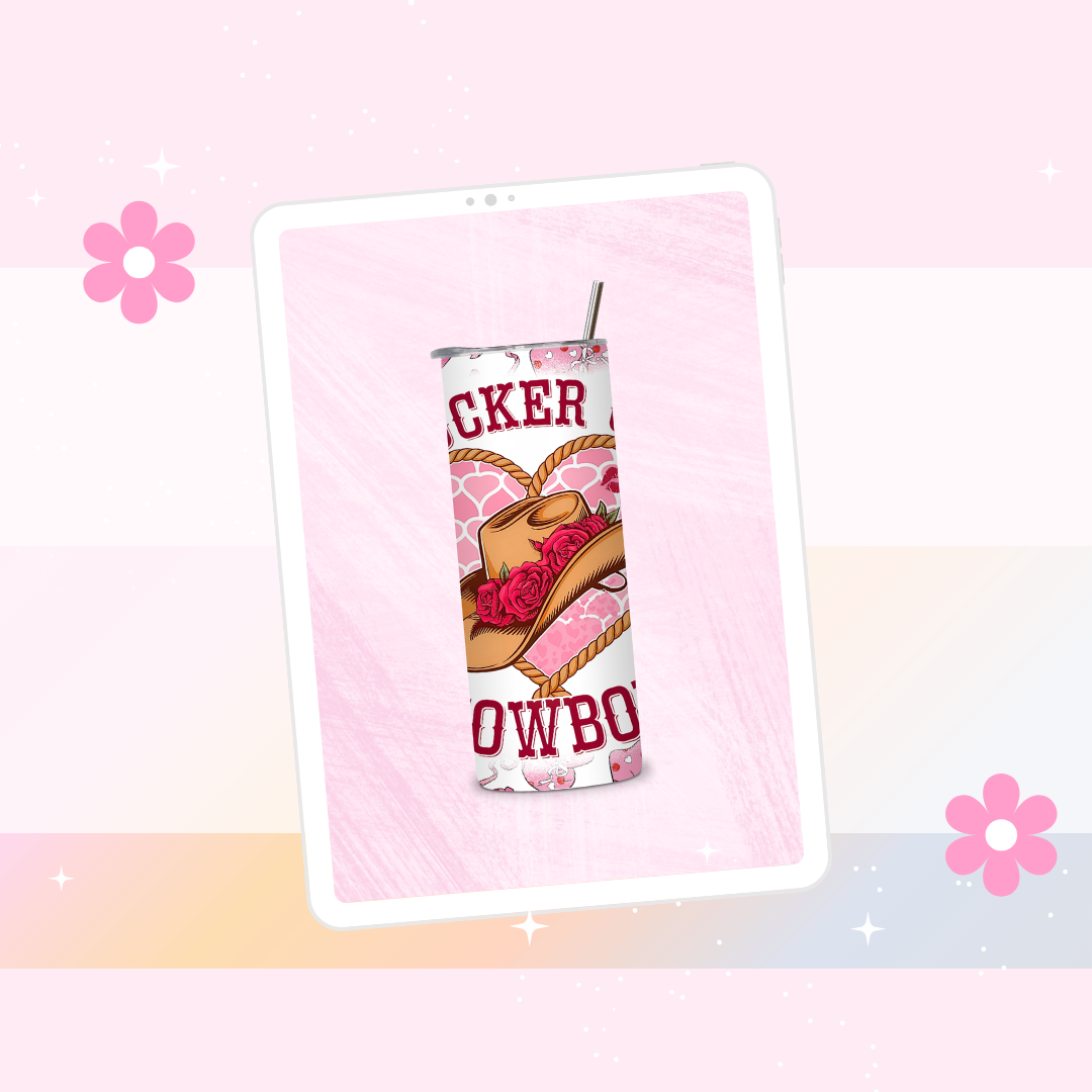 Pucker up cowboy drinks tumbler