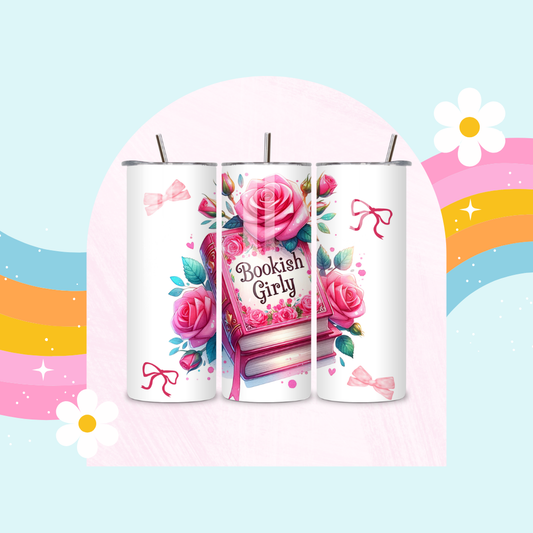Bookish girly drinks tumbler