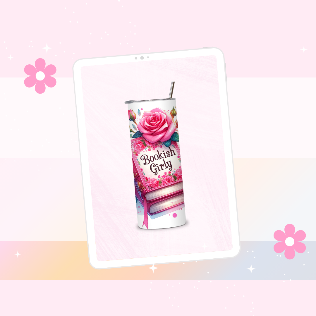 Bookish girly drinks tumbler