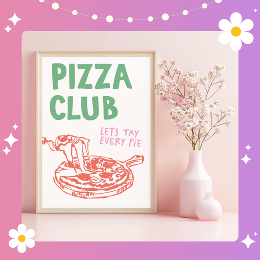 Pizza Club Art Print