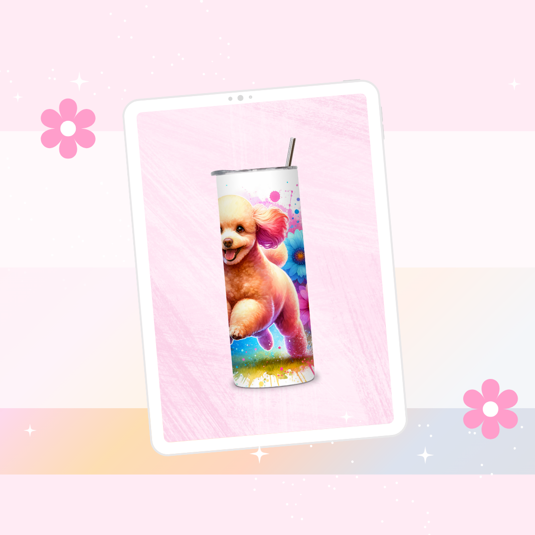 Poodle drinks tumbler