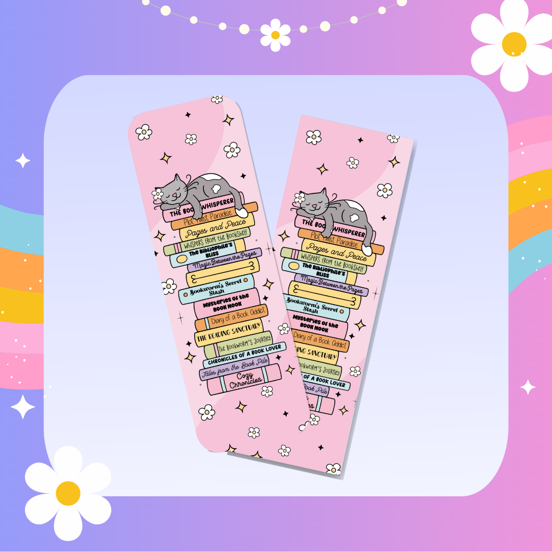 Cat bookstack bookmark