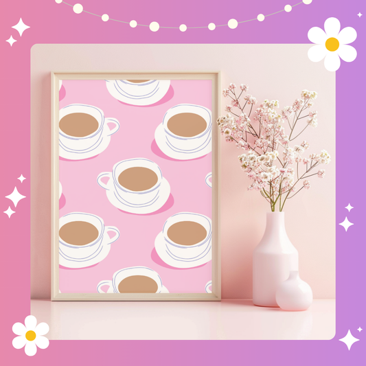 Pink tea Art Print