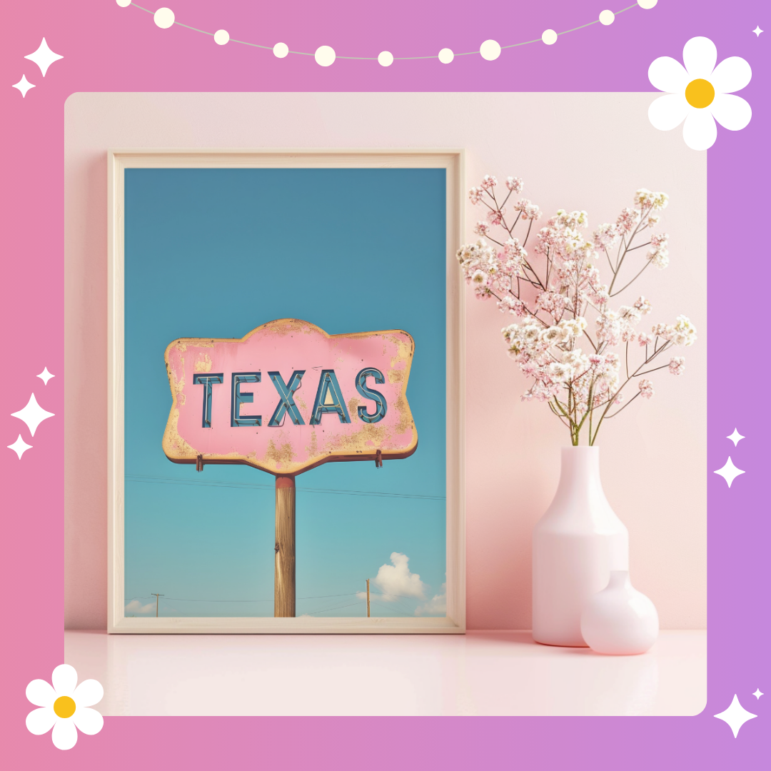 Texas Art Print
