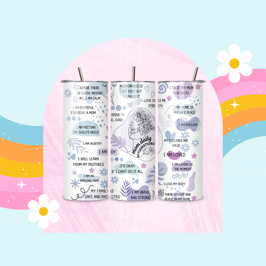 Mom daily affirmations drinks tumbler