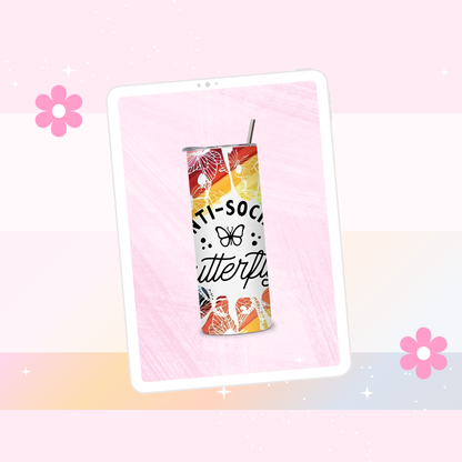 Anti Social Butterfly drinks tumbler