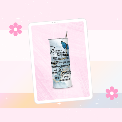 Always remember drinks tumbler (blue)