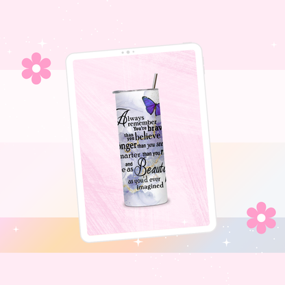 Always remember drinks tumbler (purple)