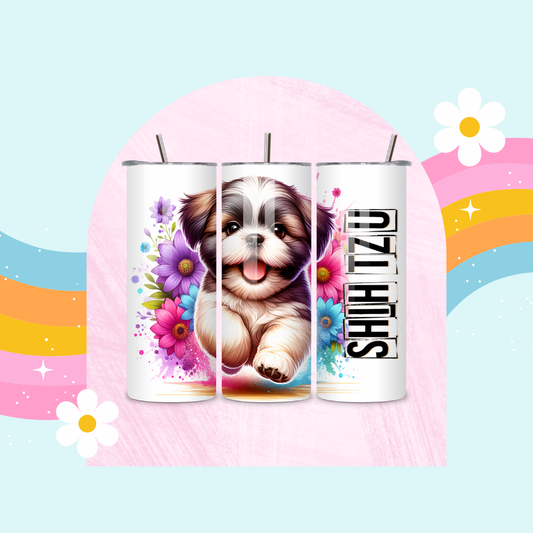 Shihtzu drinks tumbler
