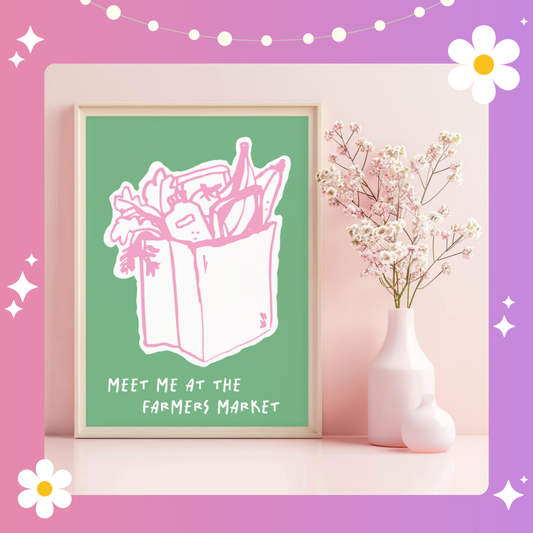 Farmers market Art Print