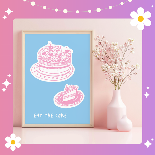 Eat the cake Art Print