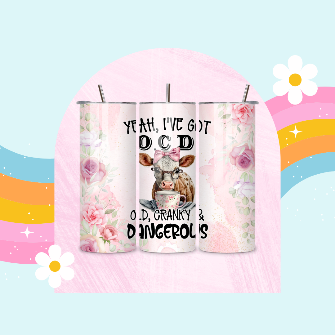 Old Cranky and dangerous drinks tumbler