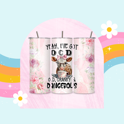 Old Cranky and dangerous drinks tumbler