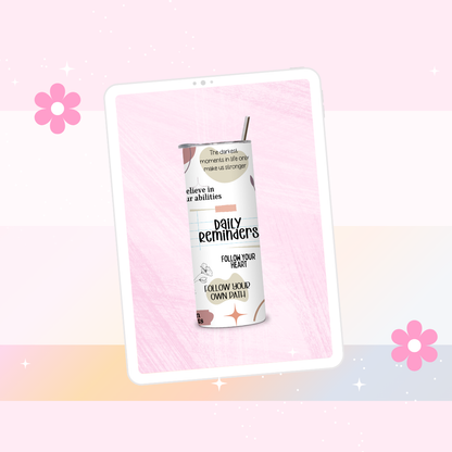 Daily reminders drinks tumbler