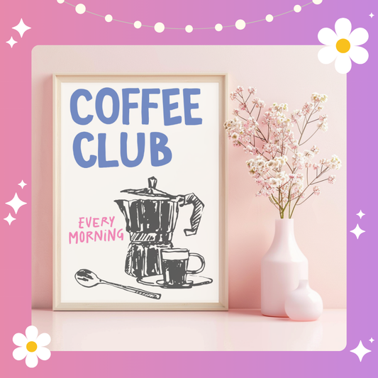 Coffee club Art Print