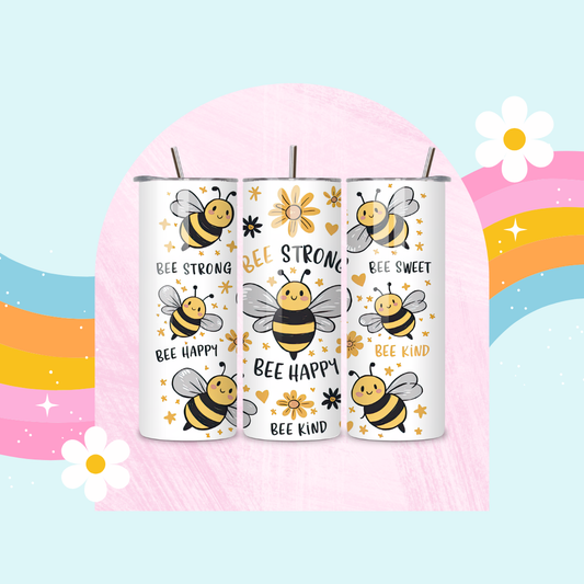 Bee happy drinks tumbler