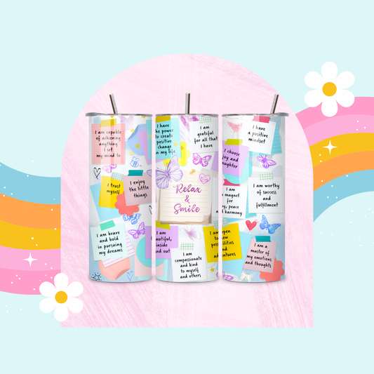 Relax and Smile drinks tumbler
