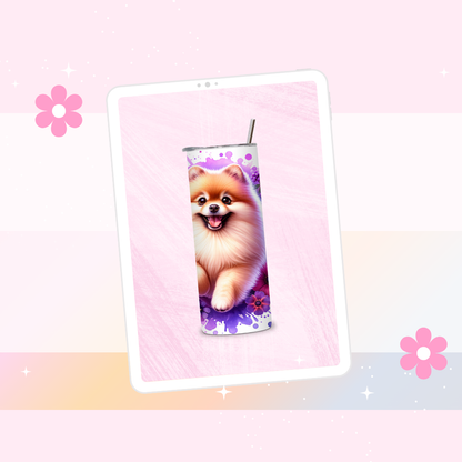Pomeranian drinks tumbler