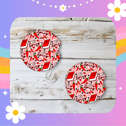 Stay spicy coasters (pack of two)
