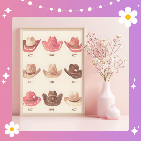 Western hats Art Print