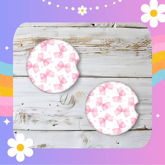 Bow car coasters (pack of two)