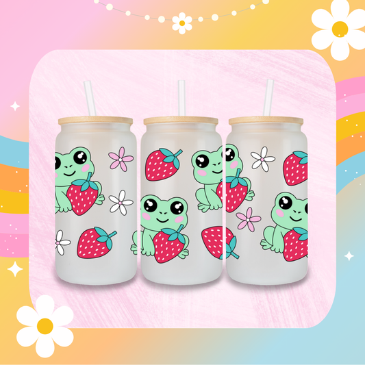 Strawberry frog libby glass