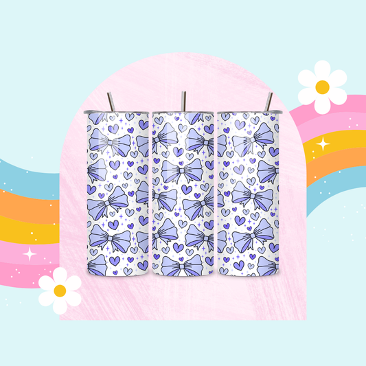 Blue Bows drinks tumbler