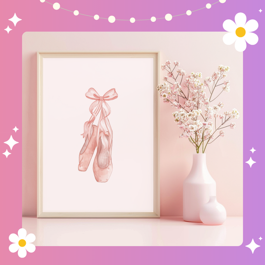Ballet slippers Art Print