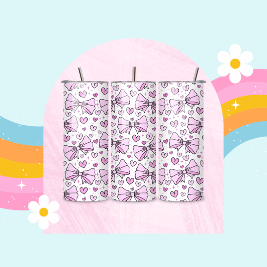 Pink Bows drinks tumbler